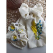 Прикраса бантик на волосся PonPon (N1) аксесуар заколка ручної роботи