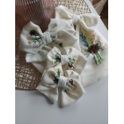 Прикраса бантик на волосся PonPon (N2) аксесуар заколка ручної роботи