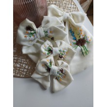 Прикраса бантик на волосся PonPon (N2) аксесуар заколка ручної роботи