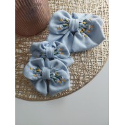 Прикраса бантик на волосся PonPon (N3) аксесуар заколка ручної роботи