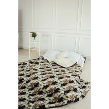 Ковдра із овчини Lizhnyk (M87) Покривало 200 Х 220 плед постільна накидка