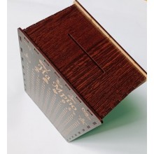 Скарбничка 365 днів "На мрію" Lizhnyk дерев'яна коробка для грошей копилка бумажных денег купюр Коричневий (71231)