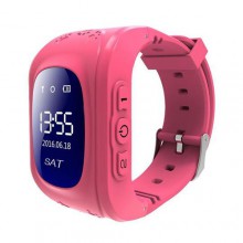 Детские Умные Часы PonPon Q50 с GPS + будильник + SOS вызов + шагомер, Pink