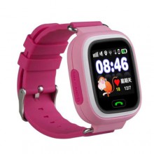 Детские Умные Часы PonPon Q90 с GPS + будильник + SOS вызов+ шагомер, Pink